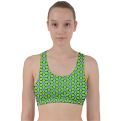 Pattern Green Back Weave Sports Bra