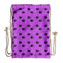 Purple Eyes Drawstring Bag (large) by snowwhitegirl