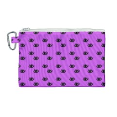 Purple Eyes Canvas Cosmetic Bag (large)