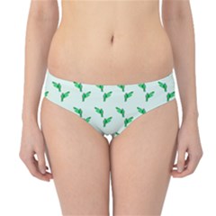 Green Parrot Pattern Hipster Bikini Bottoms