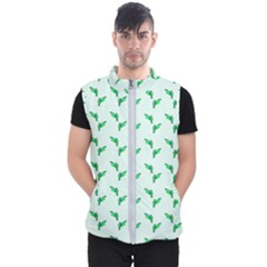 Green Parrot Pattern Men s Puffer Vest