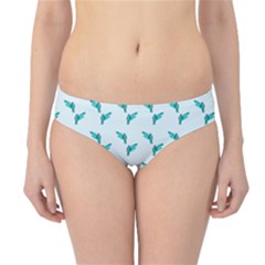 Blue Parrot Pattern Hipster Bikini Bottoms