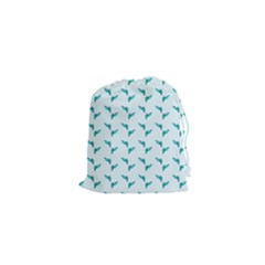 Blue Parrot Pattern Drawstring Pouch (xs)