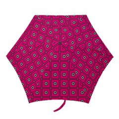 Pink Pattern Squares Mini Folding Umbrellas