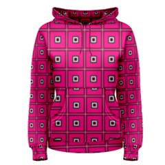 Pink Pattern Squares Women s Pullover Hoodie