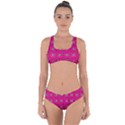 Pink Pattern Squares Criss Cross Bikini Set View1