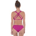 Pink Pattern Squares Criss Cross Bikini Set View2