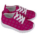 Pink Pattern Squares Kids  Lightweight Sports Shoes View3