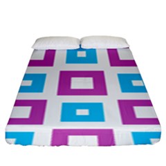Pattern Plaid Fitted Sheet (king Size)
