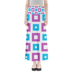 Pattern Plaid Full Length Maxi Skirt
