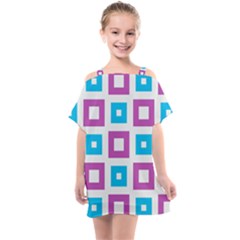 Pattern Plaid Kids  One Piece Chiffon Dress
