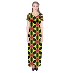 Pattern Texture Backgrounds Short Sleeve Maxi Dress
