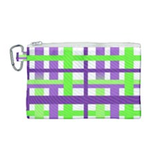 Plaid Waffle Gingham Canvas Cosmetic Bag (medium)