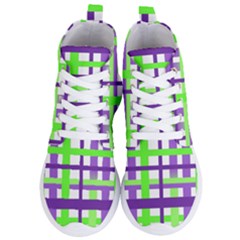 Plaid Waffle Gingham Women s Lightweight High Top Sneakers