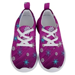 Snowflakes Winter Christmas Purple Running Shoes