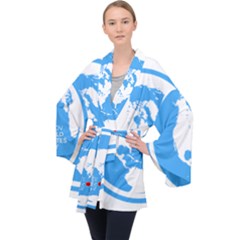The World Day Of Struggle Against Diabet Velvet Kimono Robe