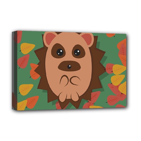 Hedgehog Animal Cute Cartoon Deluxe Canvas 18  X 12  (stretched)