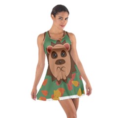 Hedgehog Animal Cute Cartoon Cotton Racerback Dress by Sudhe