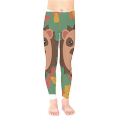 Hedgehog Animal Cute Cartoon Kids  Legging by Sudhe