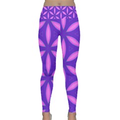 Purple Lightweight Velour Classic Yoga Leggings by HermanTelo