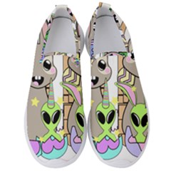 Graphic Kawaii Bunnies Men s Slip On Sneakers by Sudhe