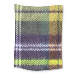 Yellow Plaid Flannel Medium Tapestry by snowwhitegirl