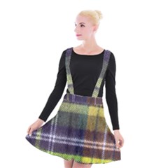 Yellow Plaid Flannel Suspender Skater Skirt by snowwhitegirl