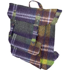 Yellow Plaid Flannel Buckle Up Backpack by snowwhitegirl