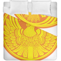 Phoenix Bird Legend Coin Fire Duvet Cover Double Side (king Size) by Sudhe