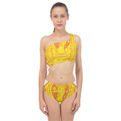 Phoenix Bird Legend Coin Fire Spliced Up Two Piece Swimsuit by Sudhe