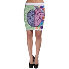 Brain Heart Balance Emotion Bodycon Skirt by Sudhe