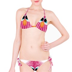 Bird Fluffy Animal Cute Feather Pink Classic Bikini Set by Sudhe