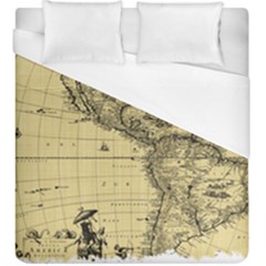 Map Vintage Old Ancient Antique Duvet Cover (king Size) by Sudhe