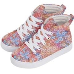 Art Beautiful Flowers Flames Generative Art Kids  Hi-top Skate Sneakers by Wegoenart