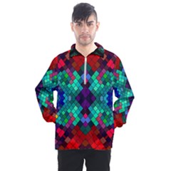 Abstract Art Background Design Men s Half Zip Pullover by Wegoenart