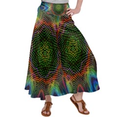 Kaleidoscope Art Unique Design Satin Palazzo Pants by Wegoenart