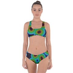 Kaleidoscope Art Unique Design Criss Cross Bikini Set by Wegoenart