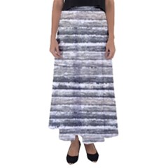 Striped Grunge Print Design Flared Maxi Skirt by dflcprintsclothing