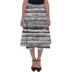 Striped Grunge Print Design Perfect Length Midi Skirt by dflcprintsclothing