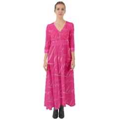 Pinklove Button Up Boho Maxi Dress