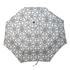 Black And White Patterned Backgroun Folding Umbrellas