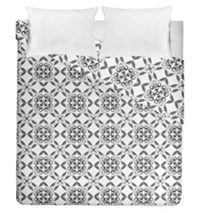 Black And White Patterned Backgroun Duvet Cover Double Side (queen Size)