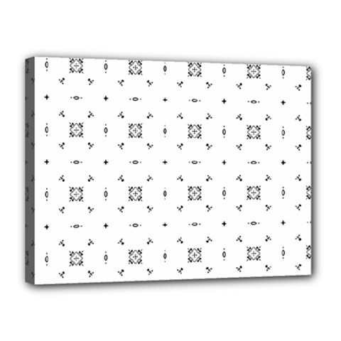 Bw Pattern Iii Canvas 16  X 12  (stretched) by designsbyamerianna