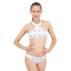 Bw Pattern Iii High Neck Bikini Set