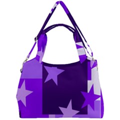 Purple Stars Pattern Shape Double Compartment Shoulder Bag by Alisyart