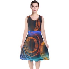 Research Mechanica V-neck Midi Sleeveless Dress  by HermanTelo