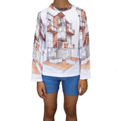 Rag Flats Onion Flats Llc Architecture Drawing Graffiti Architecture Kids  Long Sleeve Swimwear