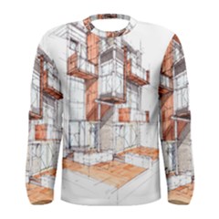 Rag Flats Onion Flats Llc Architecture Drawing Graffiti Architecture Men s Long Sleeve Tee