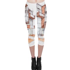 Rag Flats Onion Flats Llc Architecture Drawing Graffiti Architecture Capri Leggings 