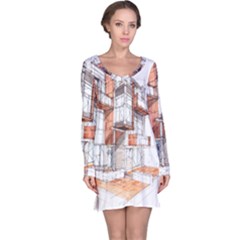 Rag Flats Onion Flats Llc Architecture Drawing Graffiti Architecture Long Sleeve Nightdress